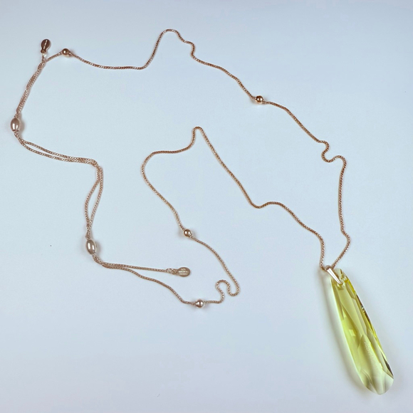 Alex And Ani Yellow Swarovski Crystal Galaxy Infusion Sterling Silver Necklace - Picture 3 of 9